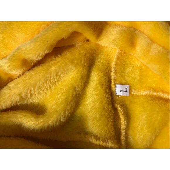 Pokemon 1 piece Pajamas Adult Large buttons footed hooded yellow - Picture 5 of 9